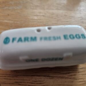Farm Fresh Eggs Mini White Egg Carton Figurine
